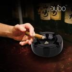 Stylish 8.5 Inch Black Ceramic Cigar Ashtray