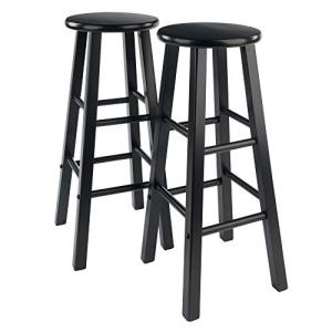 Winsome 2-Piece Black Bar Stool Set