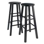 Winsome 2-Piece Black Bar Stool Set