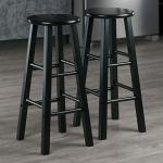 Winsome 2-Piece Black Bar Stool Set