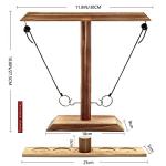 Wooden Hook and Ring Toss Game for Everyone