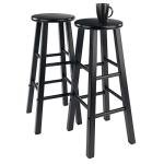 Winsome 2-Piece Black Bar Stool Set