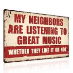Metal Music Sign for Man Cave Decor