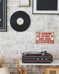 Metal Music Sign for Man Cave Decor