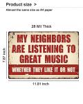 Metal Music Sign for Man Cave Decor