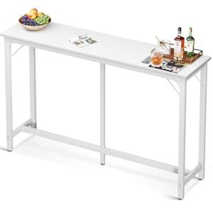 63-Inch White Bar Table for Man Cave