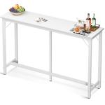 63-Inch White Bar Table for Man Cave