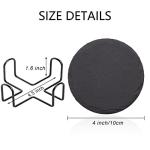 4-Pack Slate Drink Coasters with Holder
