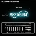 Ice Blue Hustle Neon Sign for Man Cave