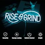 Ice Blue Hustle Neon Sign for Man Cave