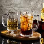 COKTIK 2 Pack Heavy-duty Beer Glasses with Handle