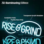 Ice Blue Hustle Neon Sign for Man Cave