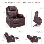 Massage and Heat Recliner Chair with Cup Holders
