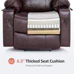 Massage and Heat Recliner Chair with Cup Holders