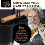 Cigar Car Ashtray with Spring Clip, Matte Black