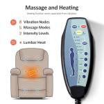 Massage and Heat Recliner Chair with Cup Holders