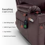 Massage and Heat Recliner Chair with Cup Holders