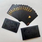 Waterproof Black Rose Playing Cards Set