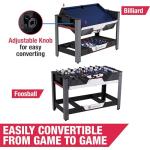 48-Inch 2-in-1 Billiard and Foosball Table