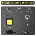 Compact Rechargeable Keychain Flashlight 2-Pack