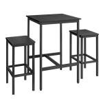 VASAGLE Square Bar Table and Stool Set