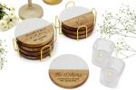 Custom Two-Tone Coasters for Couples and Gifts