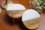 Custom Two-Tone Coasters for Couples and Gifts