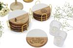 Custom Two-Tone Coasters for Couples and Gifts