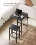 VASAGLE Square Bar Table and Stool Set