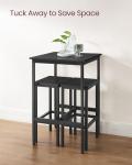 VASAGLE Square Bar Table and Stool Set