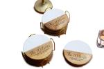 Custom Two-Tone Coasters for Couples and Gifts