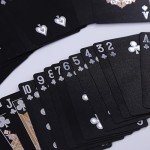 Waterproof Black Rose Playing Cards Set