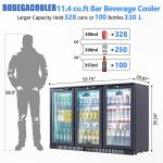 Bodega Commercial Bar Cooler with Glass Doors