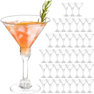 40 Pack Plastic Martini Glasses for Any Celebration