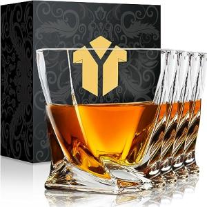 Whiskey Rocks Glass Set - 4 Old Fashioned Glasses