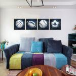 Navy Blue Sports Wall Art for Man Cave