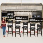 Set of 2 Black Faux Leather Bar Stools