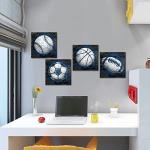 Navy Blue Sports Wall Art for Man Cave