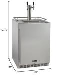 Kegco Dual Tap Stainless Steel Kegerator 24