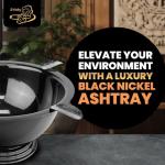 Windproof Stainless Steel Cigar Ashtray with Stirrups