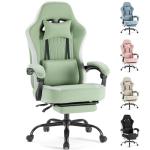Ergonomic Gaming Chair with Footrest and Lumbar Support
