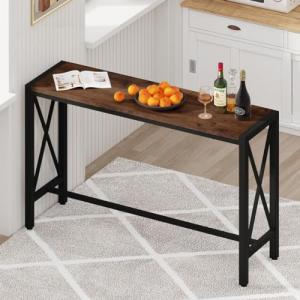 Rustic Oak 55" Counter Height Bar Table