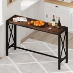 Rustic Oak 55" Counter Height Bar Table