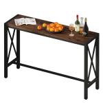 Rustic Oak 55" Counter Height Bar Table