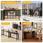 Rustic Oak 55" Counter Height Bar Table