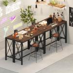 Rustic Oak 55" Counter Height Bar Table