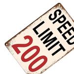 Funny Race Car Metal Signs for Man Cave Decor