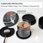 YUGUARD Non-Slip Silicone Coasters 6-Pack