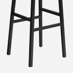 Set of 2 Round Bar Stools with Back