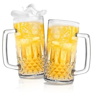 20oz Crystal Beer Mug Set of 2